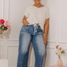 RISEN Calvin Midrise Barrel Leg Jean Curves Image - 1