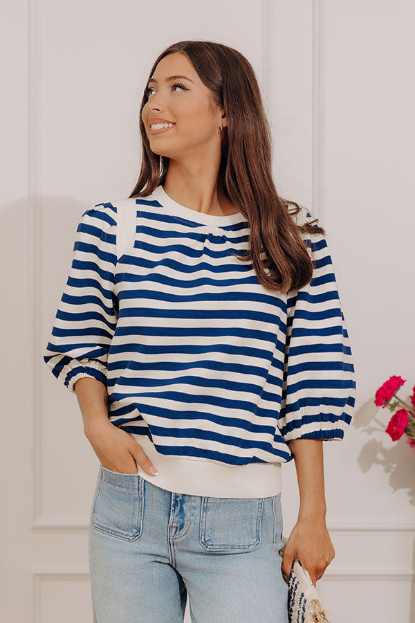 Marina Smiles Stripe Top Image - 2
