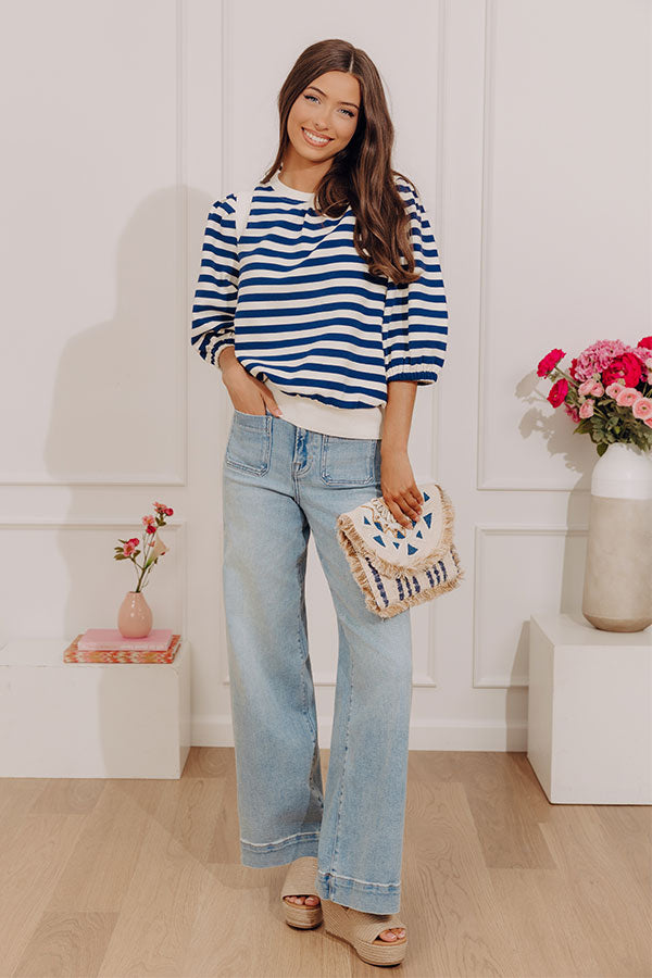 Marina Smiles Stripe Top Image - 5