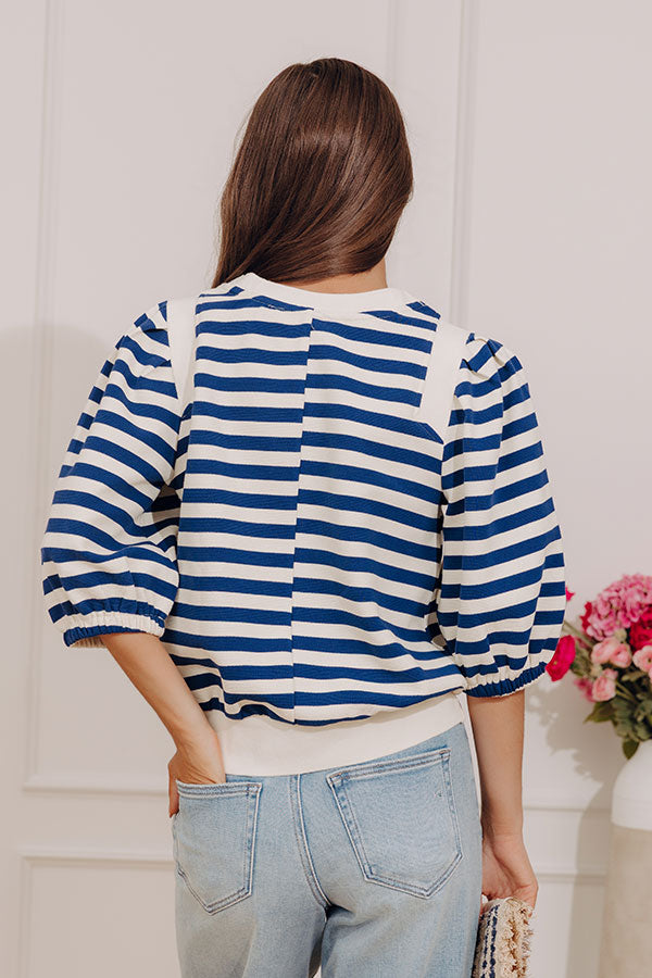 Marina Smiles Stripe Top Image - 4