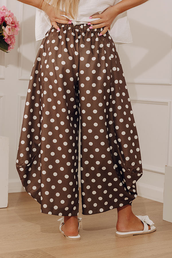 The Rowena Midrise Polka Dot Barrel Leg Pants in Martini Olive Image - 5
