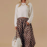 The Rowena Midrise Polka Dot Barrel Leg Pants in Martini Olive Image - 1