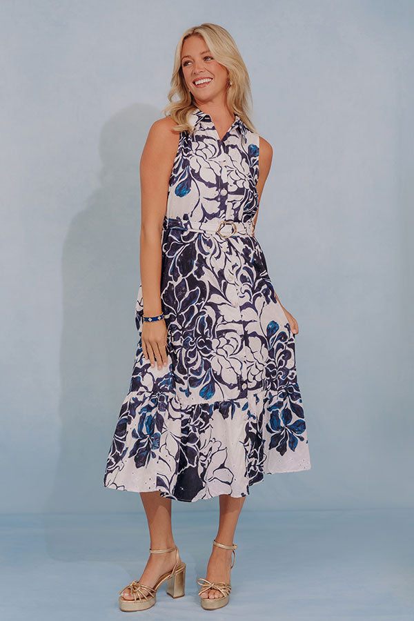 Garden Estate Eyelet Midi Dress Image - 1