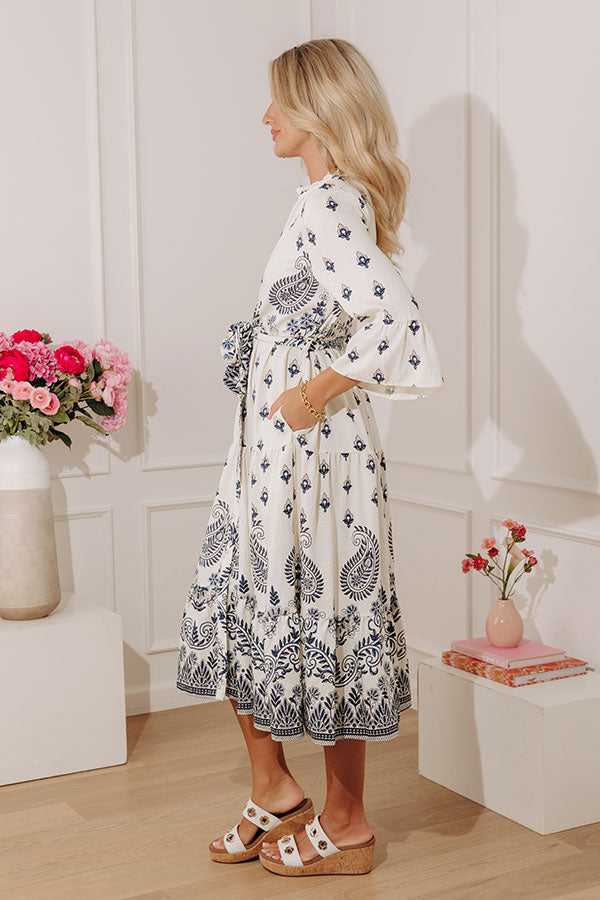Vineyard Villa Paisley Midi Dress Image - 4