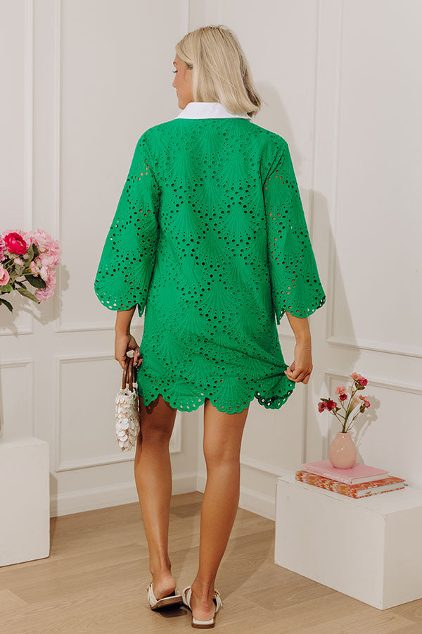 Patio Charm Eyelet Mini Dress Image - 3