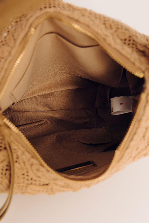 Micah Lace Hobo Bag in Taupe Image - 3