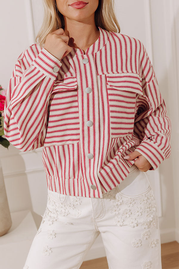 Dockside Chic Stripe Lightweight Jacket Image - 5