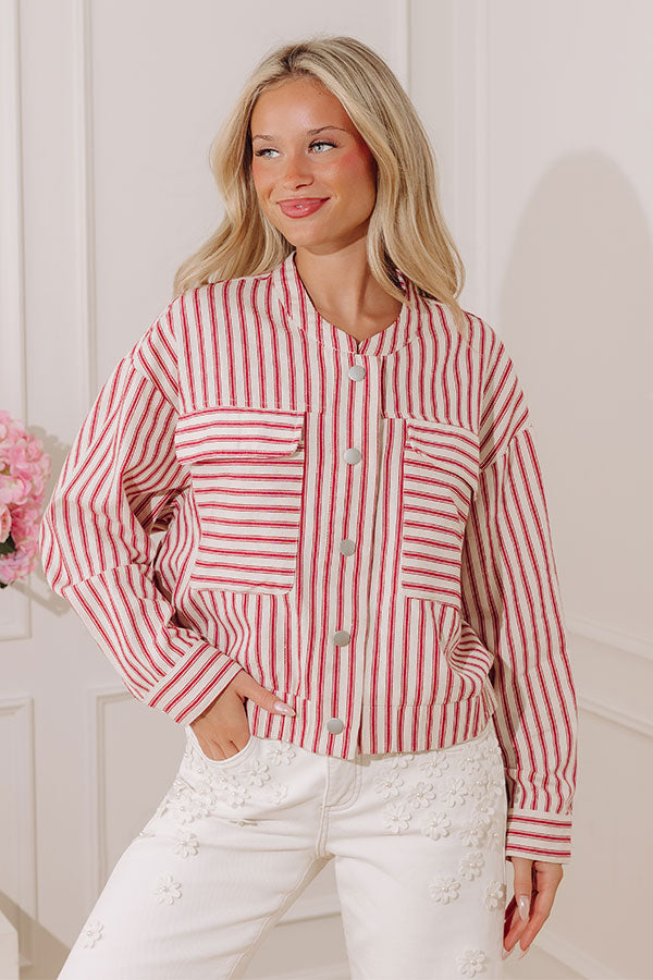 Dockside Chic Stripe Lightweight Jacket Image - 2