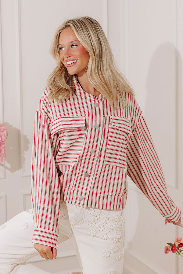 Dockside Chic Stripe Lightweight Jacket Image - 1