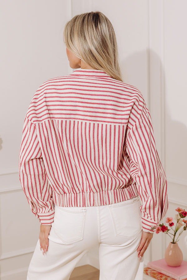 Dockside Chic Stripe Lightweight Jacket Image - 4