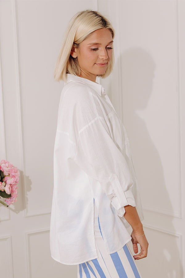 Malibu Beach House Oversized Button Up Top Image - 2