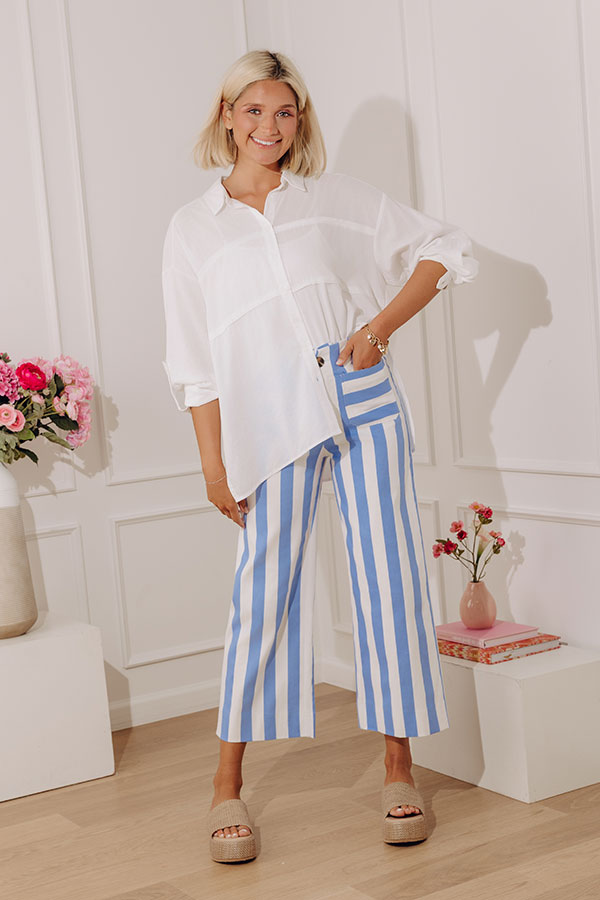 Malibu Beach House Oversized Button Up Top Image - 4