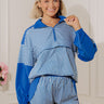 Boardwalk Breeze Stripe Quarter Zip Sweater in Royal Blue Image - 1