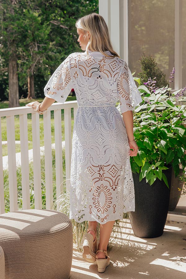 Estate Stroll Lace Midi Dress Image - 3