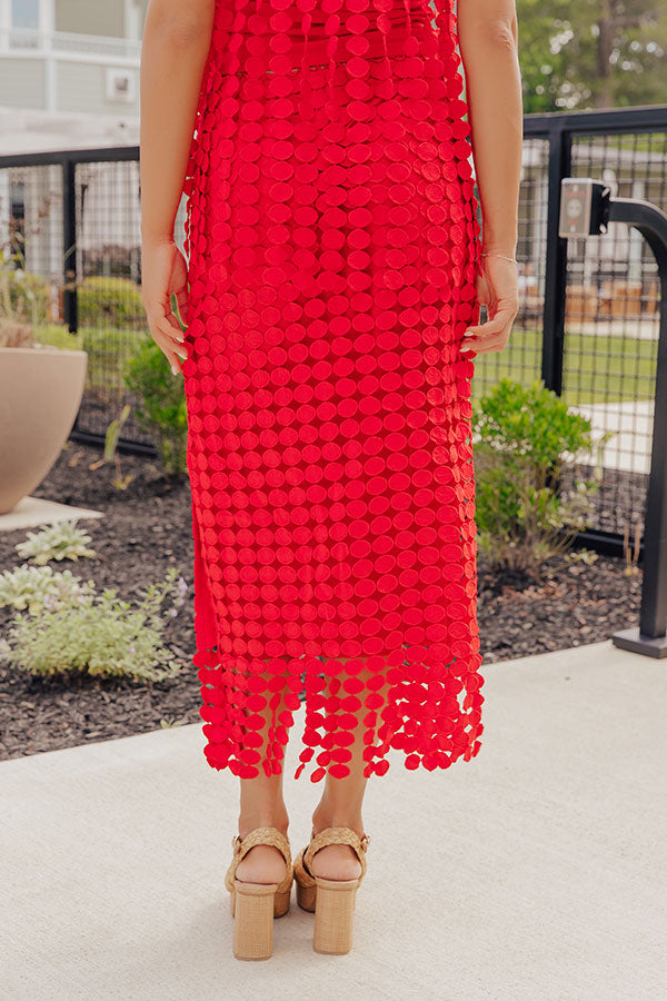 Salsa For Two High Waist Fringe Midi Skirt Image - 4