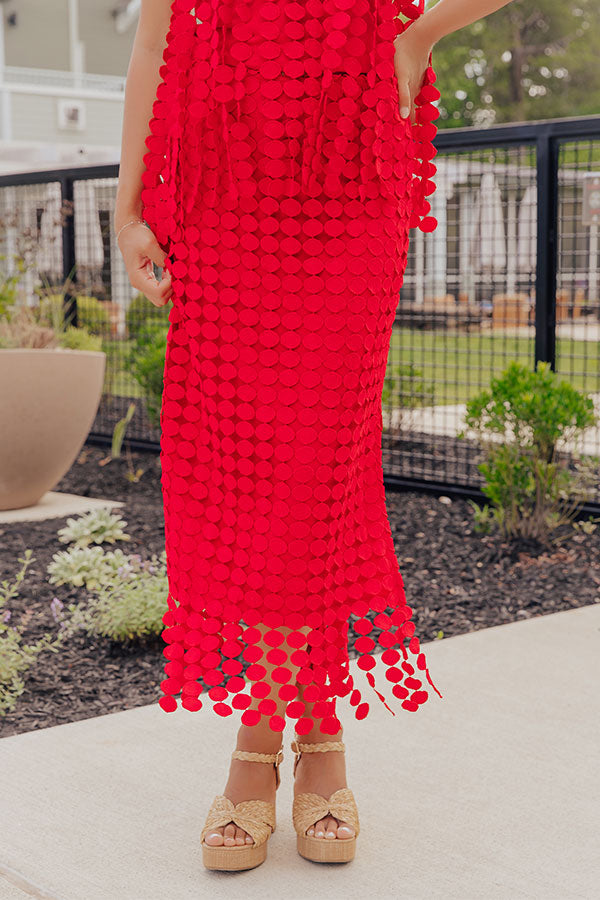 Salsa For Two High Waist Fringe Midi Skirt Image - 2