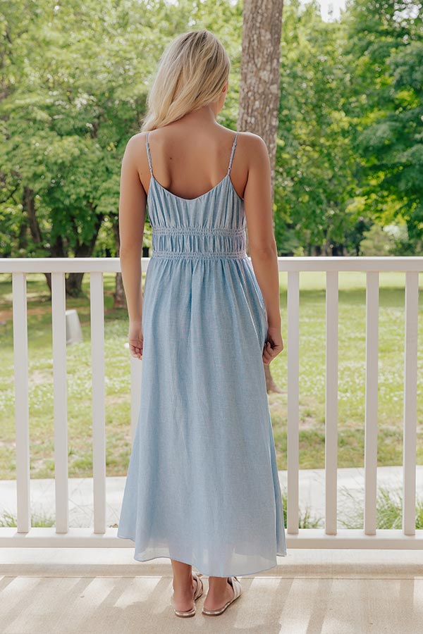 Boardwalk Views Linen-Blend Maxi Dress Image - 4
