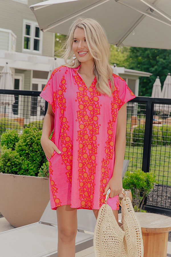 Capri Views Floral Mini Dress in Pink Image - 2