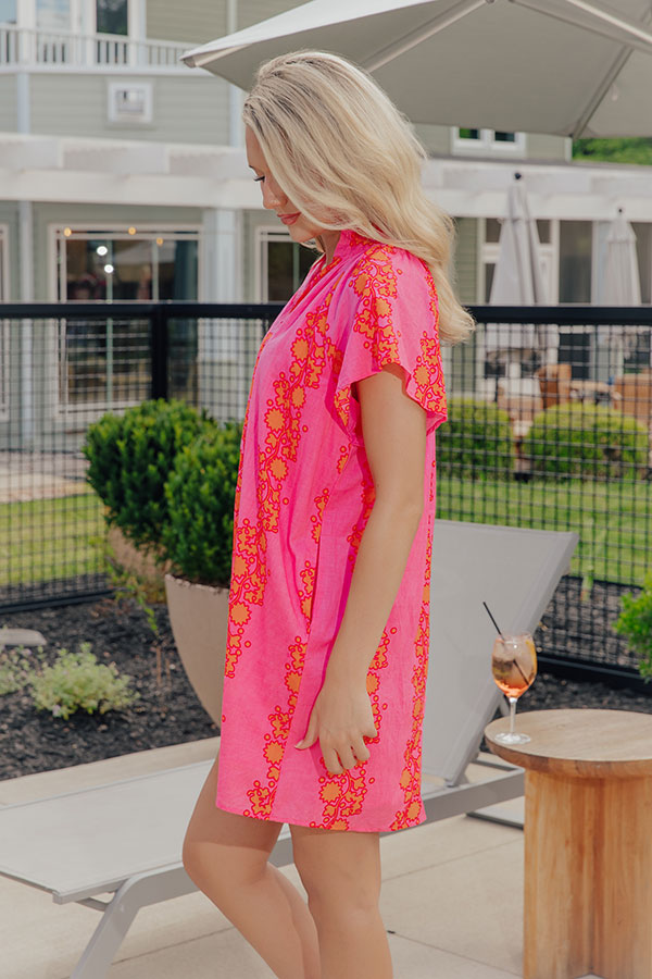 Capri Views Floral Mini Dress in Pink Image - 3