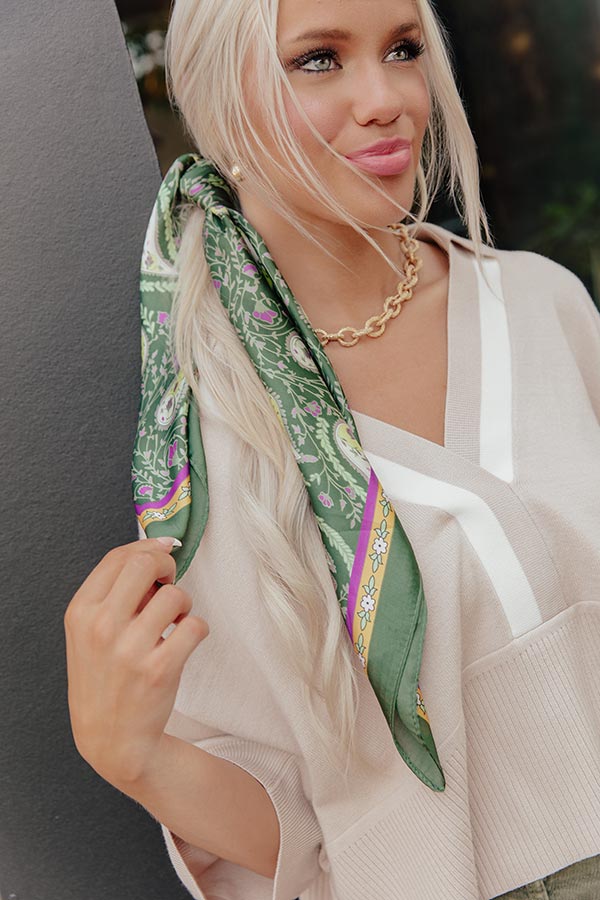 Vacay Ready Floral Satin Hair Scarf