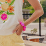 Color Pop Stretch Bracelet in Fuchsia Image - 1
