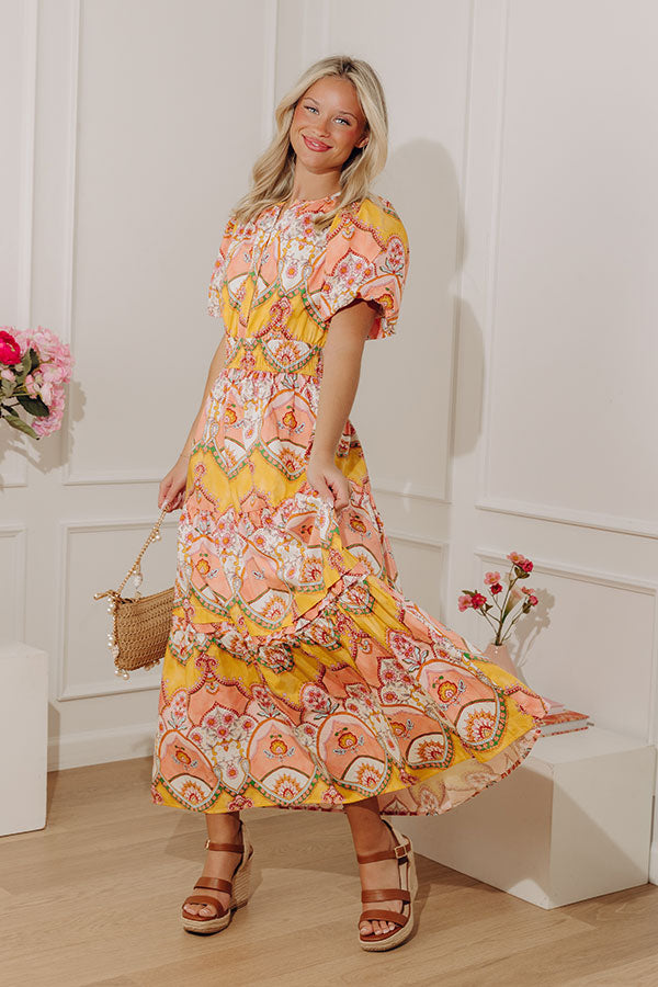 Bohemian Belle Floral Midi Dress Image - 1