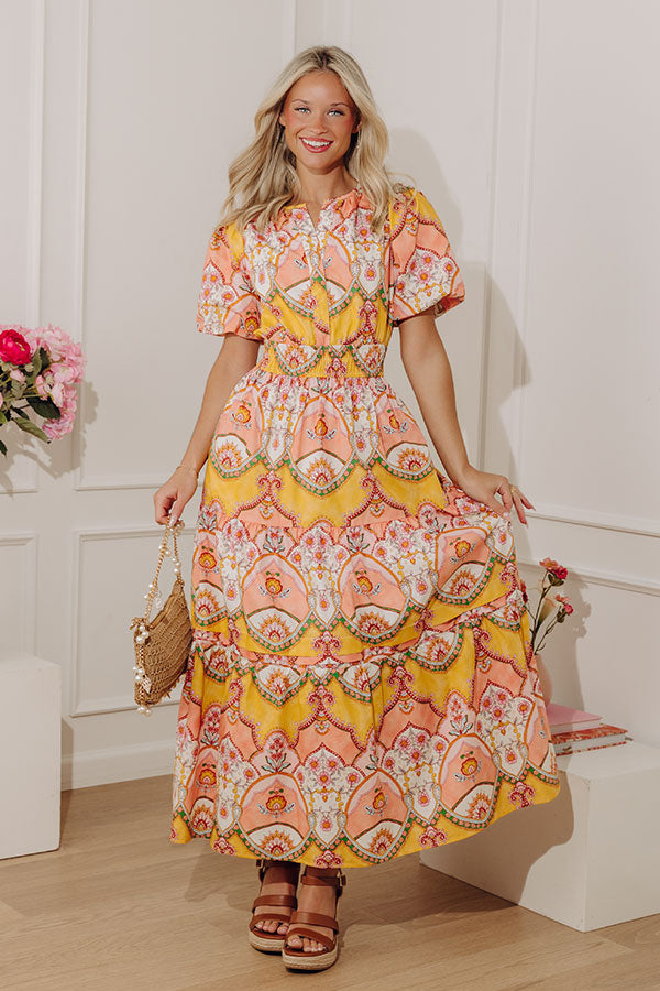 Bohemian Belle Floral Midi Dress Image - 3