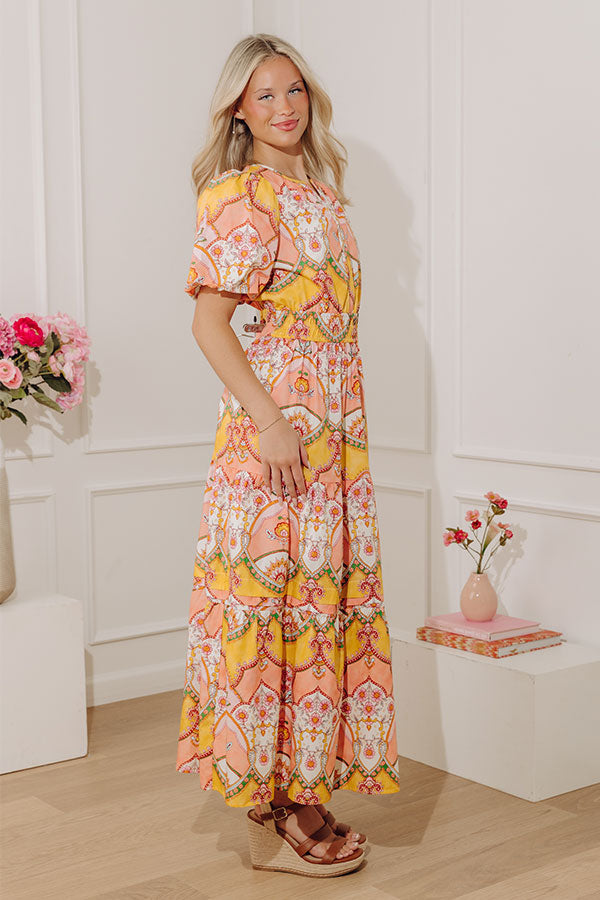 Bohemian Belle Floral Midi Dress Image - 4