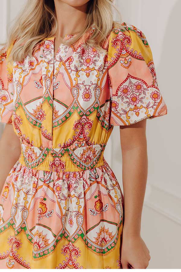 Bohemian Belle Floral Midi Dress Image - 2