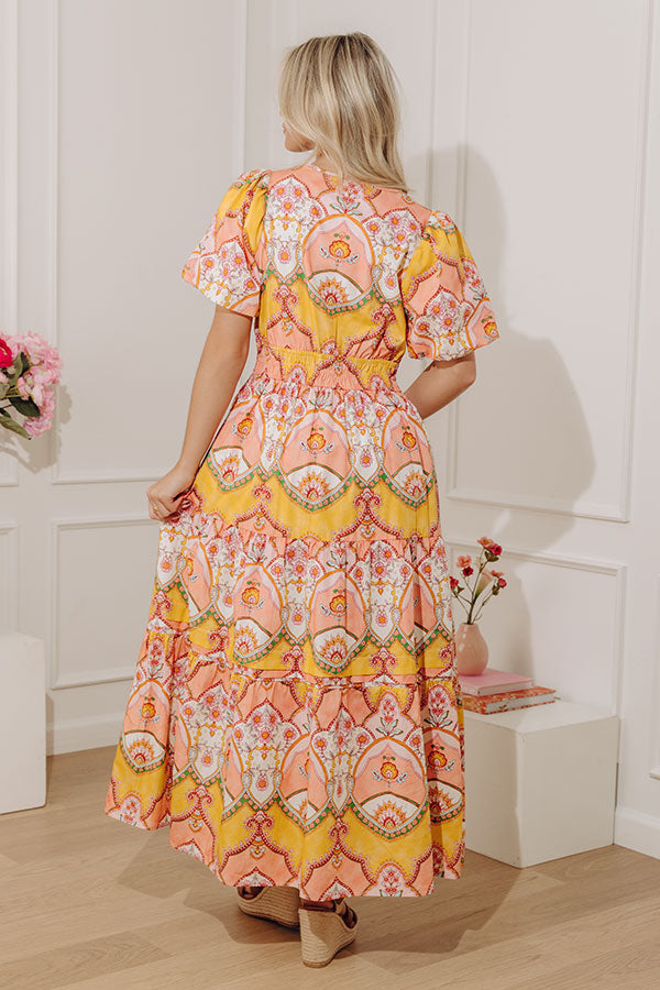 Bohemian Belle Floral Midi Dress Image - 5