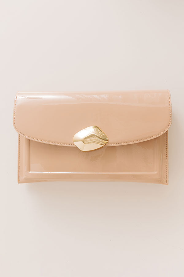 Evening Out Patent Clutch in Natural Image - 2