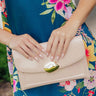 Evening Out Patent Clutch in Natural Image - 1
