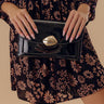 Evening Out Patent Clutch in Black Image - 1