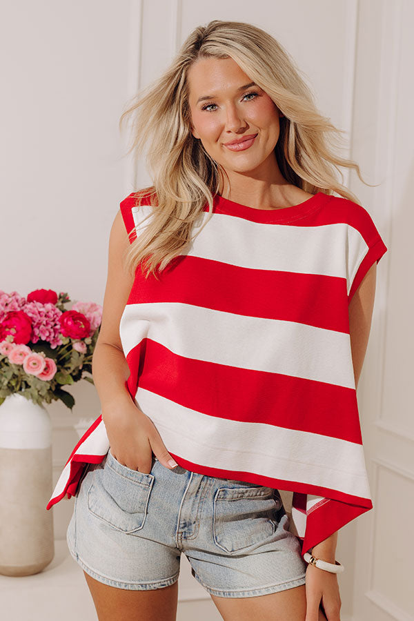 Nautical Season Oversized Stripe Top