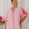 Blooming Beauty Embroidered Top Curves Image - 1