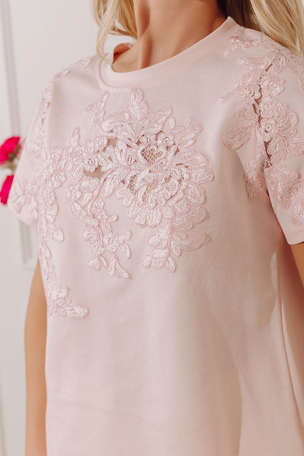 Fancy Seeing You Lace Top in Light Pink Image - 5