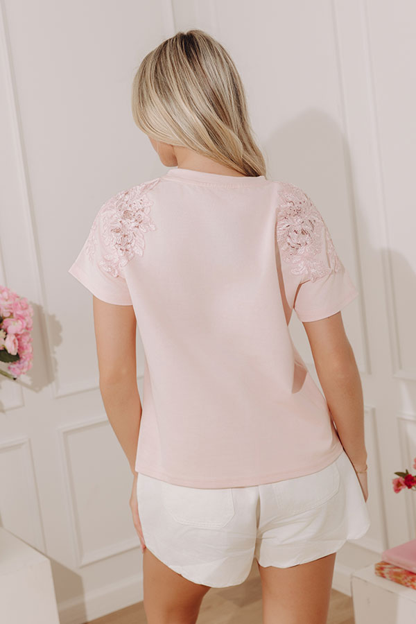Fancy Seeing You Lace Top in Light Pink Image - 4