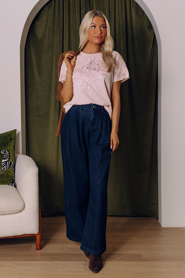 Fancy Seeing You Lace Top in Light Pink