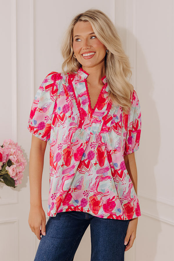 Bold Statement Watercolor Top Image - 3