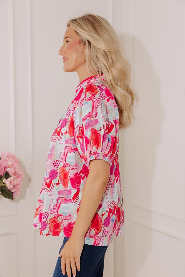Bold Statement Watercolor Top Image - 4