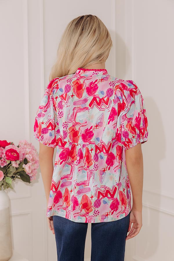 Bold Statement Watercolor Top Image - 5