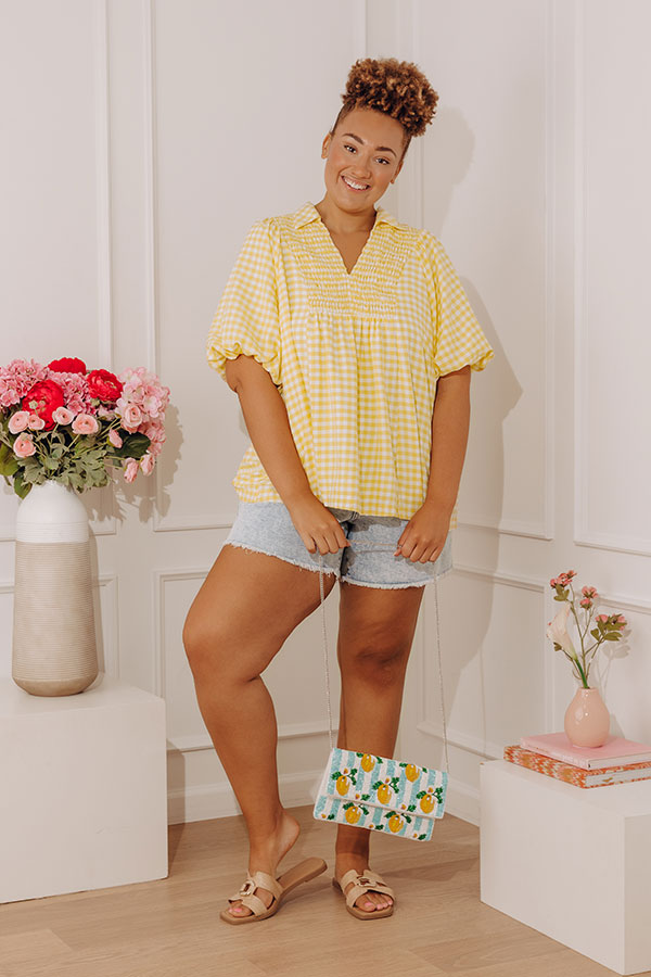 Picnic Charm Gingham Top Curves Image - 2