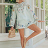 Blooming Meadow High Waist Embroidered Shorts Image - 1
