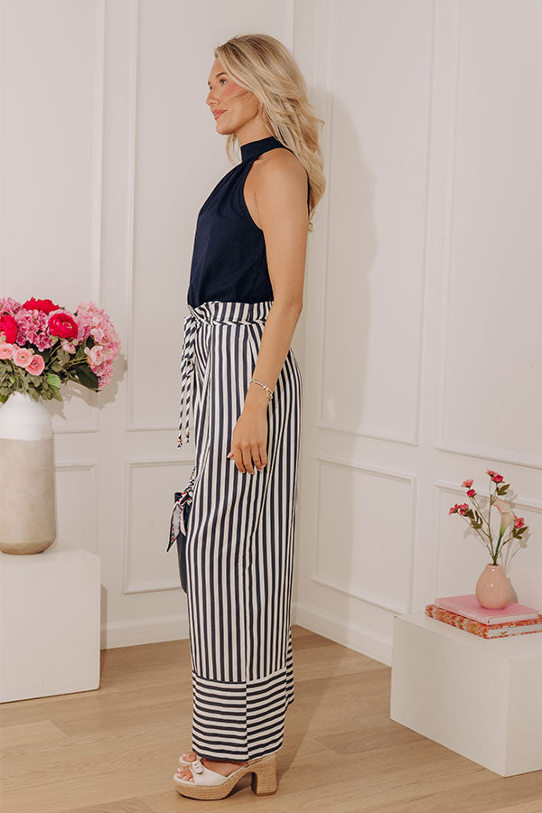 Nantucket Nights Linen-Blend Wide Leg Jumpsuit Image - 4