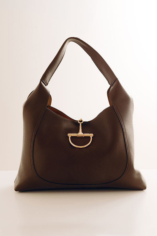 Penthouse Views Faux Leather Large Tote in Chestnut Image - 2