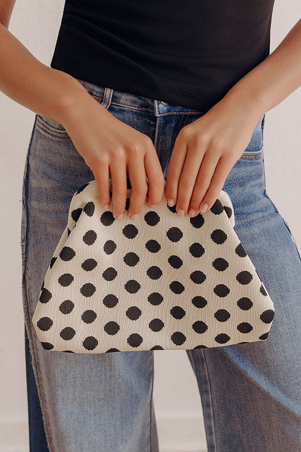 Spot On Knit Clutch