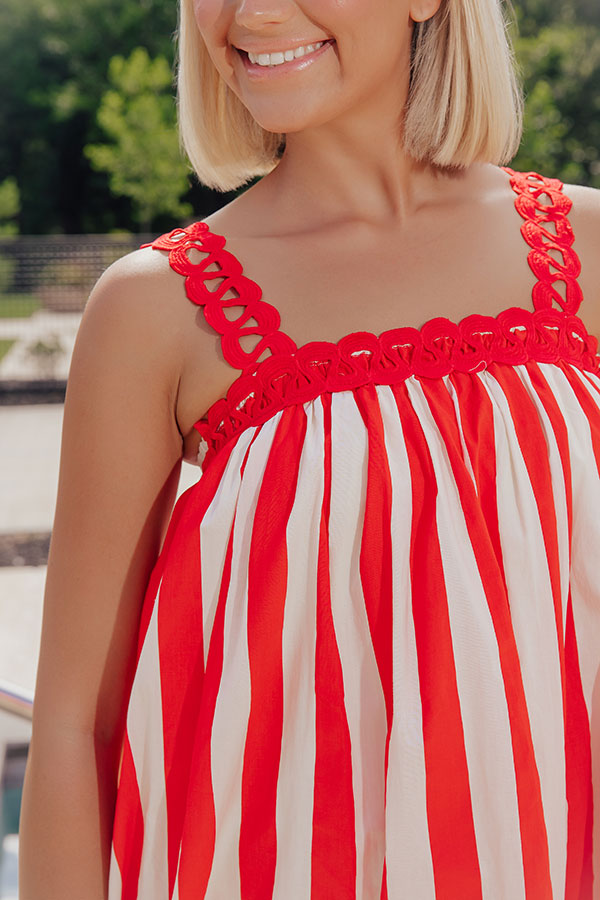 Cape Cod Picnic Stripe Mini Dress Image - 5