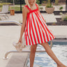 Cape Cod Picnic Stripe Mini Dress Image - 1