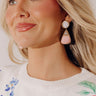 Vacay Bound Color Block Drop Earrings in Pink Image - 1