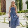 Everyday Classic Stripe Midi Dress in Navy Image - 1